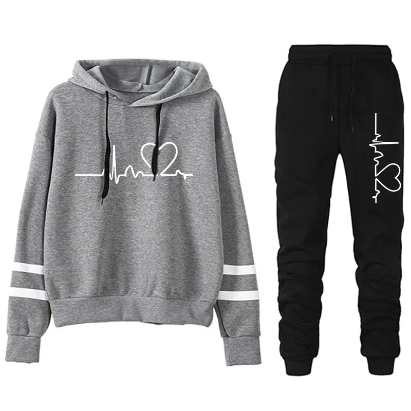 Damski dres w paski – bluza z kapturem i spodnie lub osobno Greyset