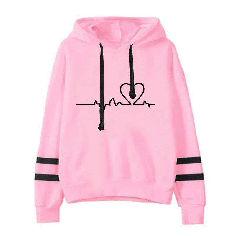 Damski dres w paski – bluza z kapturem i spodnie lub osobno Pinktop
