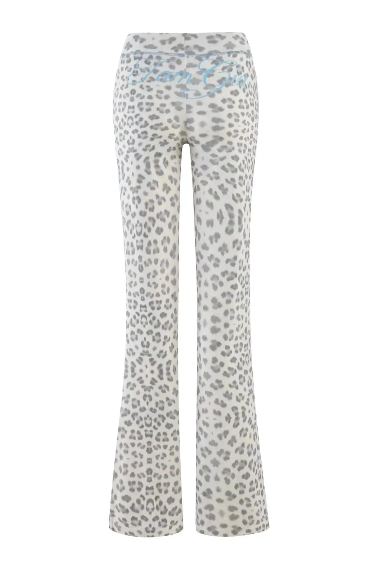 Damski dres welurowy z kapturem i haftem, kurtka i spodnie Whiteleopard pants