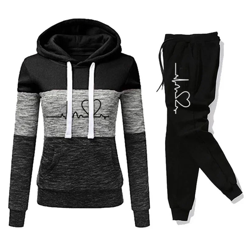 Damski dres z kapturem komplet bluza i spodnie Blackb