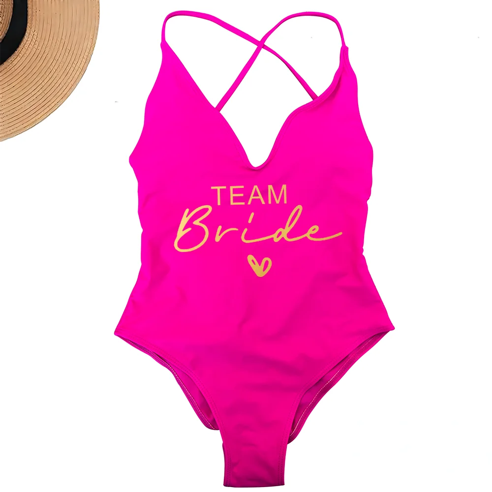 Damski jednoczęściowy strój kąpielowy plus size wyściełany Dgold158 hopink