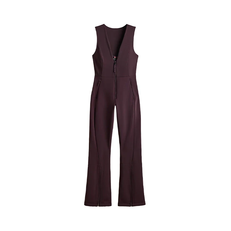 Damski kombinezon narciarski z kapturem i paskiem 02 jumpsuit
