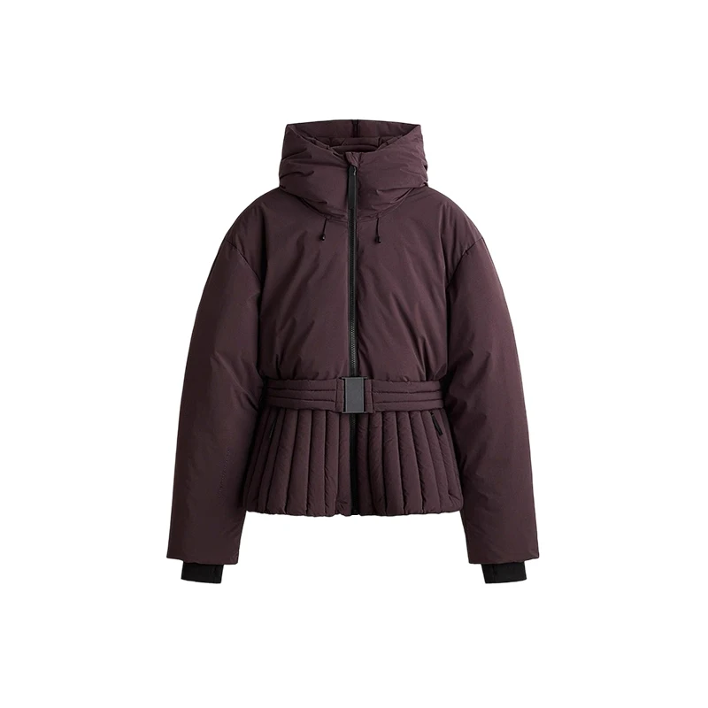 Damski kombinezon narciarski z kapturem i paskiem 03 coat