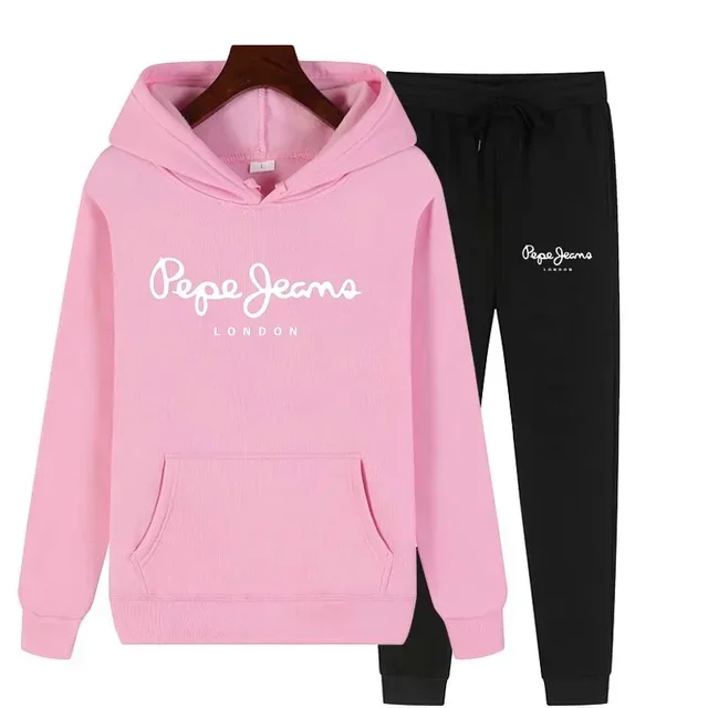 Damski komplet dresowy – bluza z kapturem i spodnie A4
