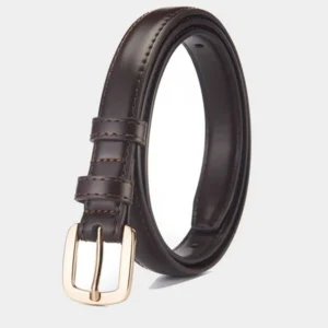 Damski pasek retro z klamrą szpilkową do sukienki i jeansów Kawa