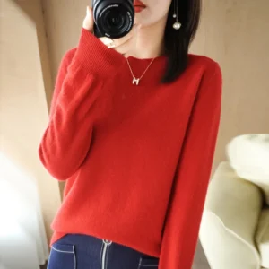 Damski sweter golf z kaszmiru z długim rękawem Njr002 che hong