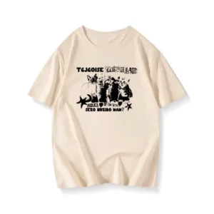 Damski t-shirt letni z krótkim rękawem retro Yx167 kaqi