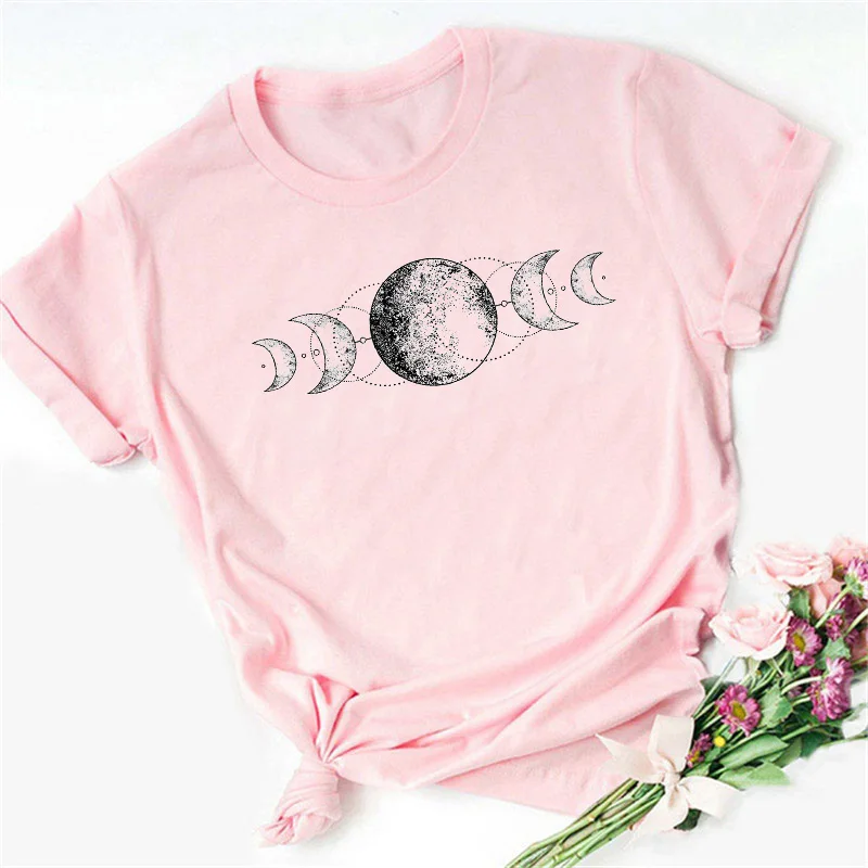 Damski t-shirt z nadrukiem księżyca Bt7197 f