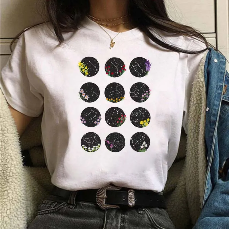 Damski t-shirt z nadrukiem księżyca Bt7199