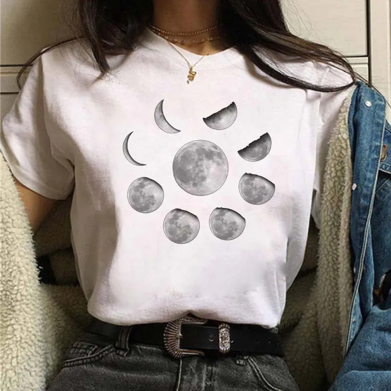 Damski t-shirt z nadrukiem księżyca Bt7208