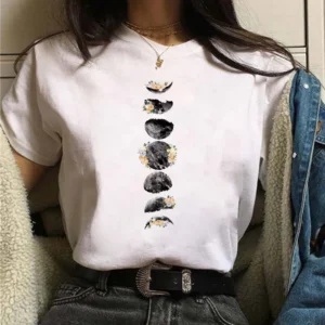 Damski t-shirt z nadrukiem księżyca Bt7211