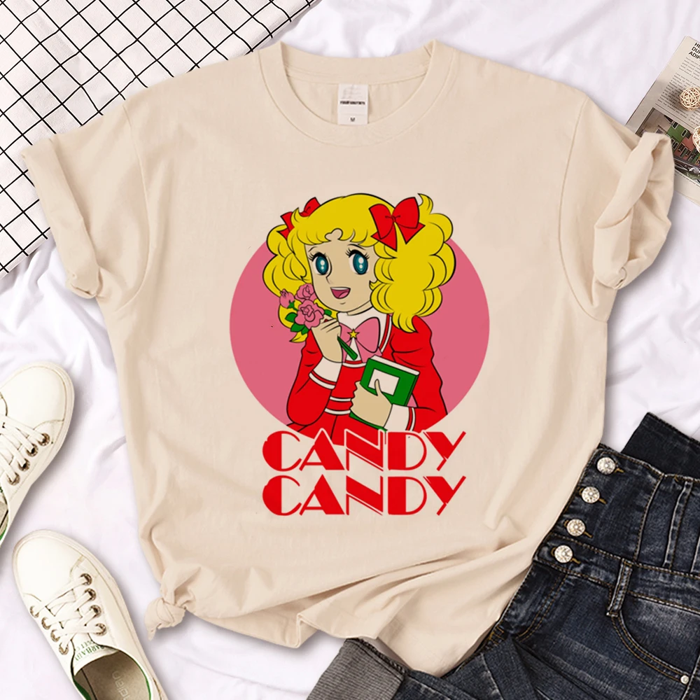 Damski t-shirt Y2K z nadrukiem anime w stylu retro 79765