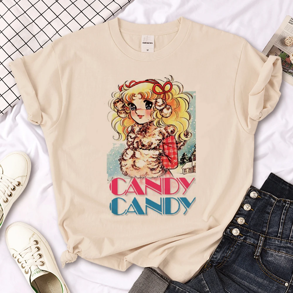 Damski t-shirt Y2K z nadrukiem anime w stylu retro 79766