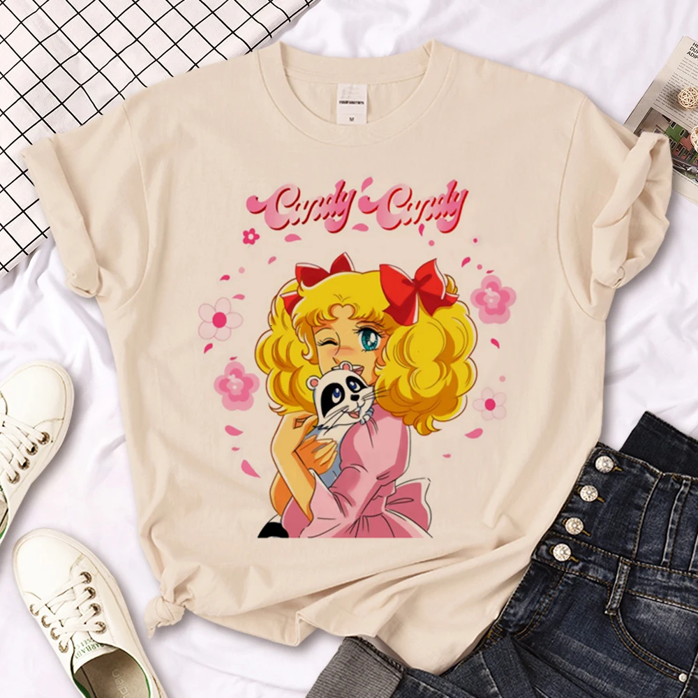 Damski t-shirt Y2K z nadrukiem anime w stylu retro 79768