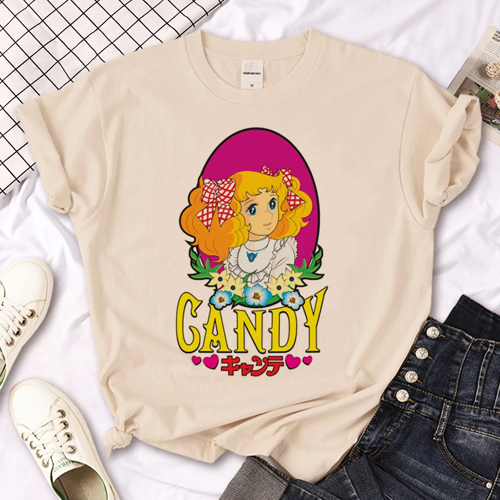 Damski t-shirt Y2K z nadrukiem anime w stylu retro 79770