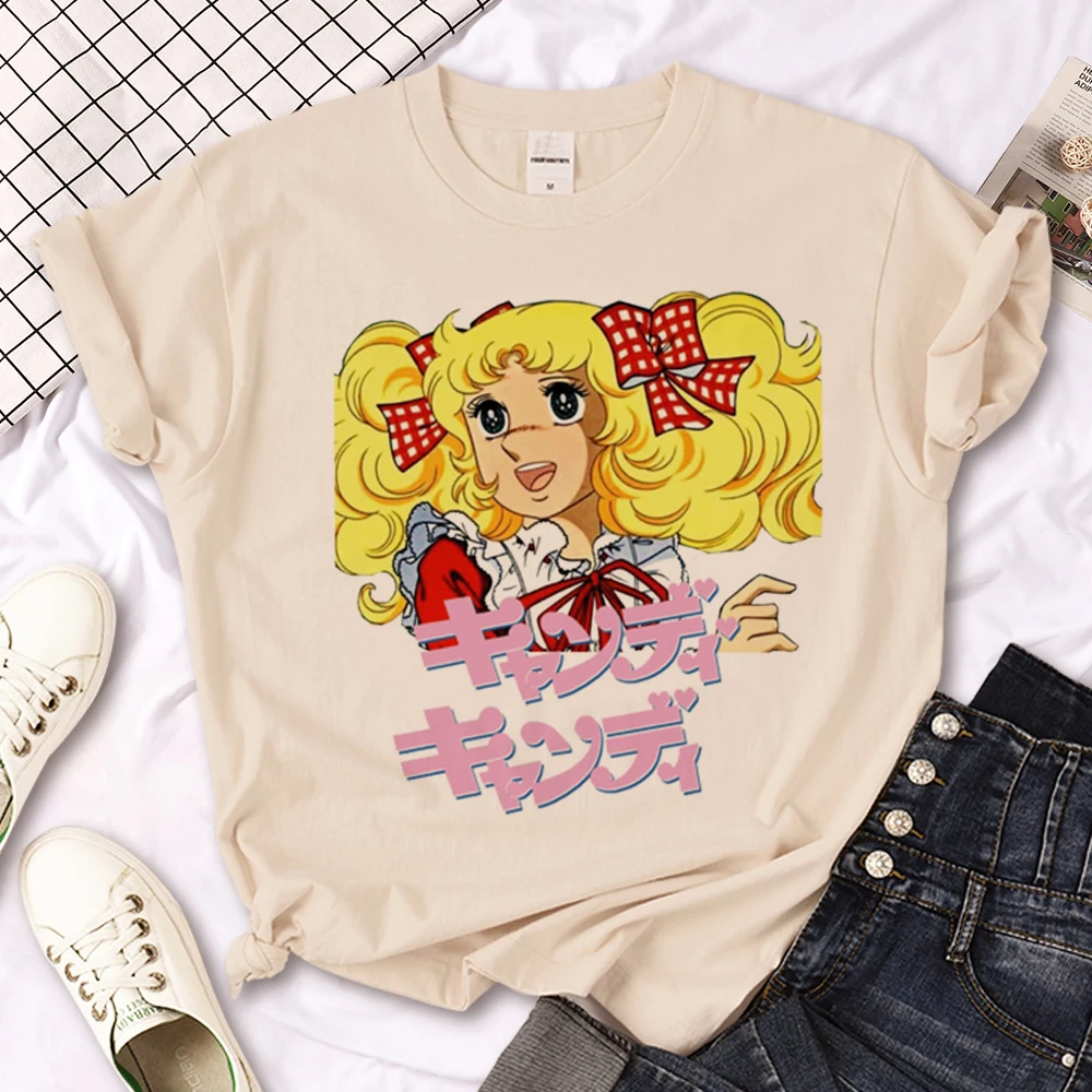 Damski t-shirt Y2K z nadrukiem anime w stylu retro 79868