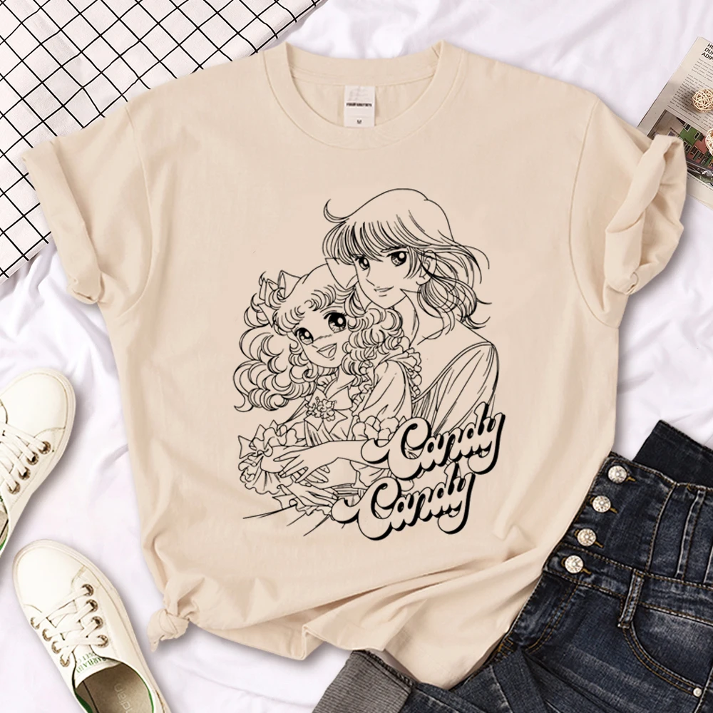 Damski t-shirt Y2K z nadrukiem anime w stylu retro 79870