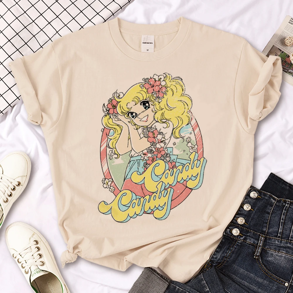 Damski t-shirt Y2K z nadrukiem anime w stylu retro 79872