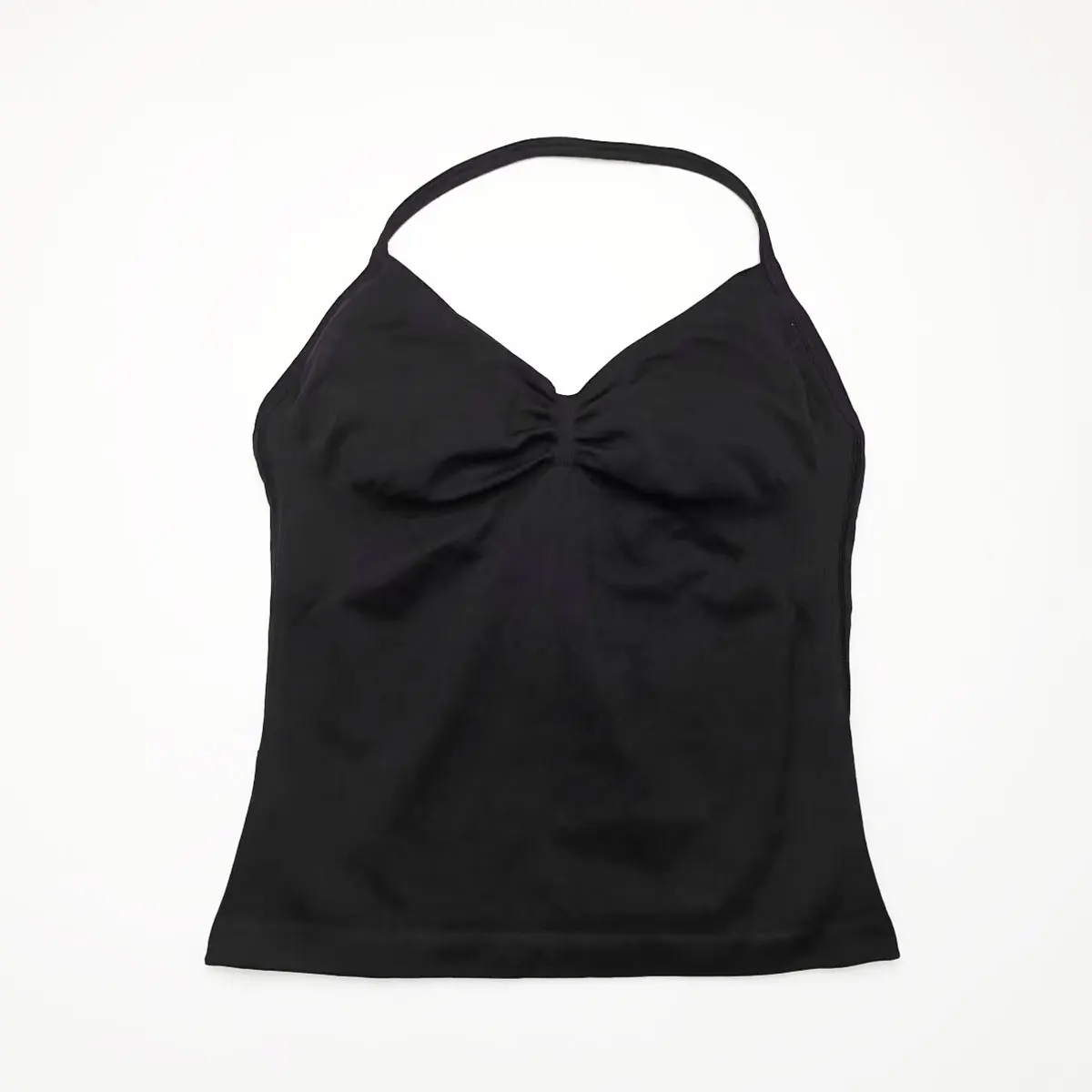 Damski top sportowy z odkrytymi plecami do jogi i fitnessu Czarny