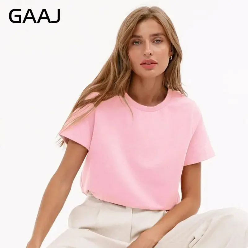 Damski t-shirt oversize z bawełny - gładki, plus size Różowy