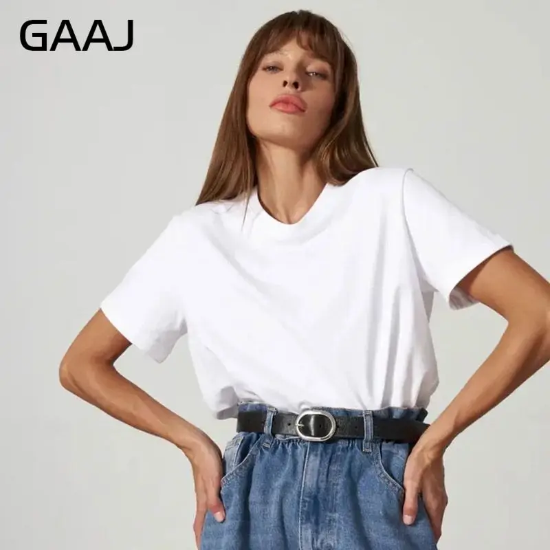 Damski t-shirt oversize z bawełny - gładki, plus size Biały