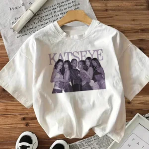 Damski t-shirt z psychodelicznym nadrukiem w stylu y2k 64939