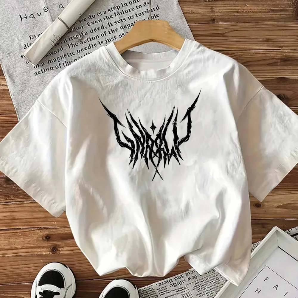 Damski t-shirt z psychodelicznym nadrukiem w stylu y2k 64940