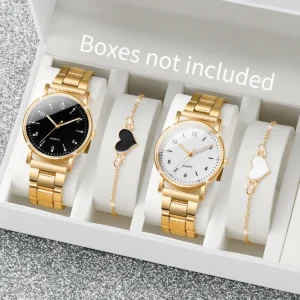 Damski zegarek z arabską tarczą i zestaw bransoletek Set without box