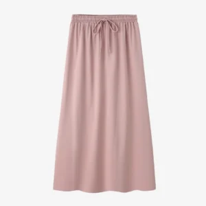 Damski letni zestaw casual: sukienka T-shirt oversize, top z dekoltem V i spódnica Różowy
