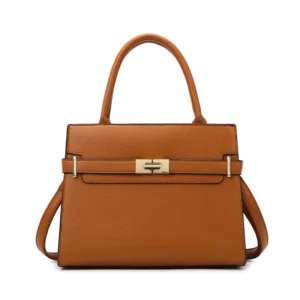 Damski zestaw torebek 3 w 1 - torba na ramię, torebka crossbody i portmonetka Brązowy