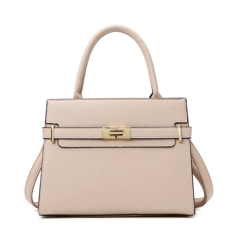 Damski zestaw torebek 3 w 1 - torba na ramię, torebka crossbody i portmonetka Khaki