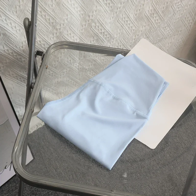 Damskie bezszwowe legginsy do jogi push up z wysokim stanem Błękitny