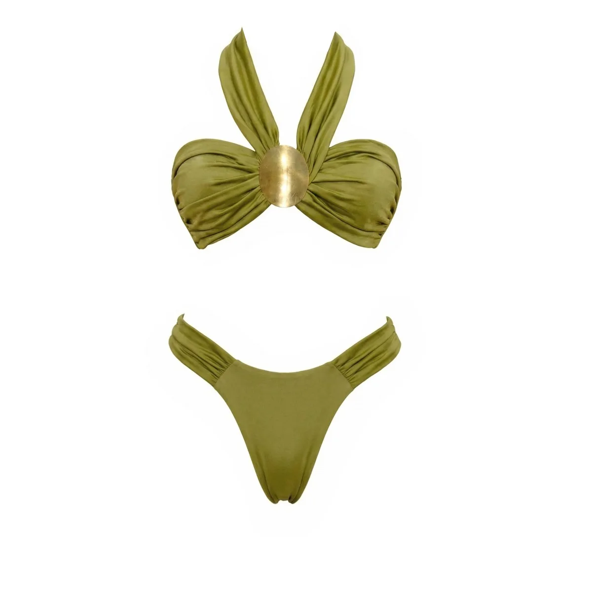 Damskie bikini bandeau push-up trzyczęściowe Bikini1