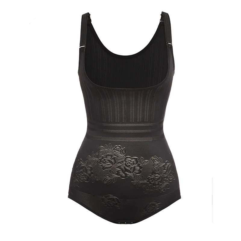 Damskie body modelujące z pasem wyszczuplającym Styl b czarny