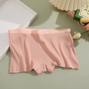 Damskie bokserki jedwabiste bezszwowe plus size – zestaw 6 sztuk Brązowy
