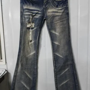 Damskie jeansy z wysokim stanem w stylu Y2K Real photo