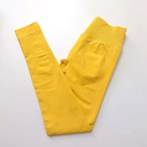 Damskie legginsy bezszwowe push-up do jogi i fitnessu Żółty
