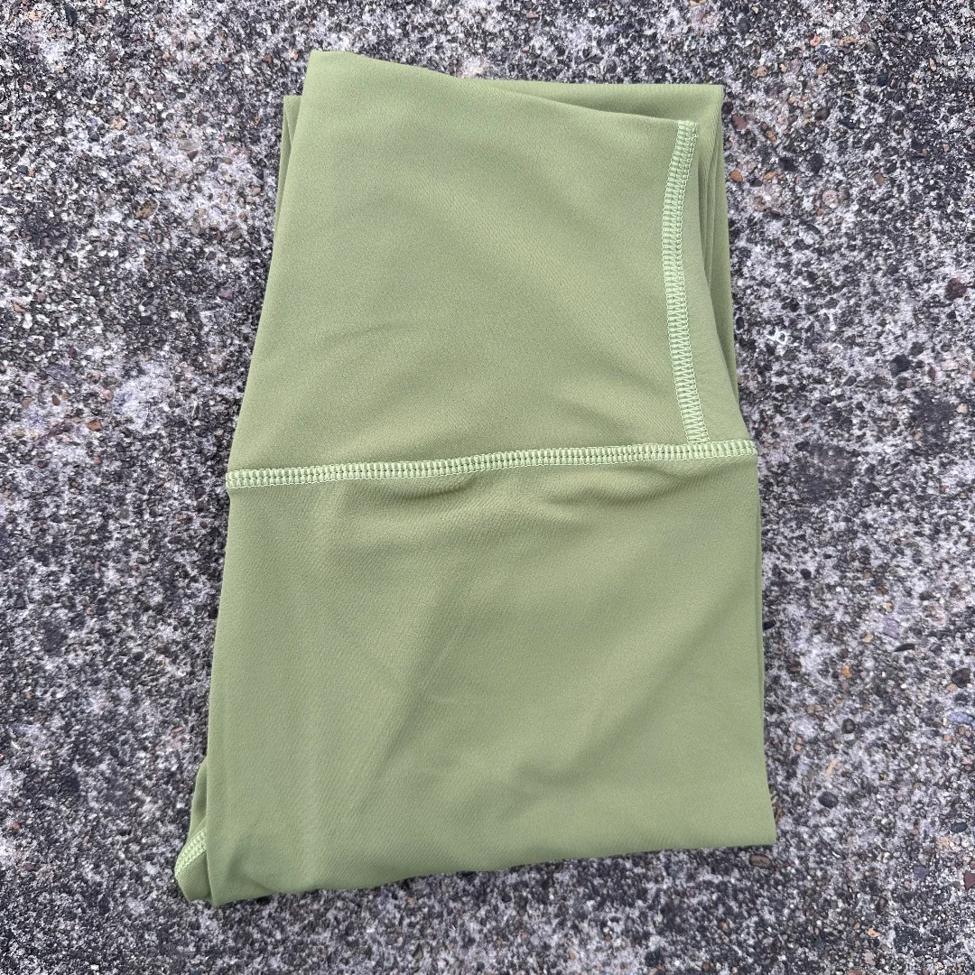 Damskie legginsy do jogi z wysokim stanem i kieszenią Zielony