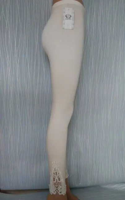 Damskie legginsy 3/4 z koronką w dużych rozmiarach do 7XL San jiao bai long