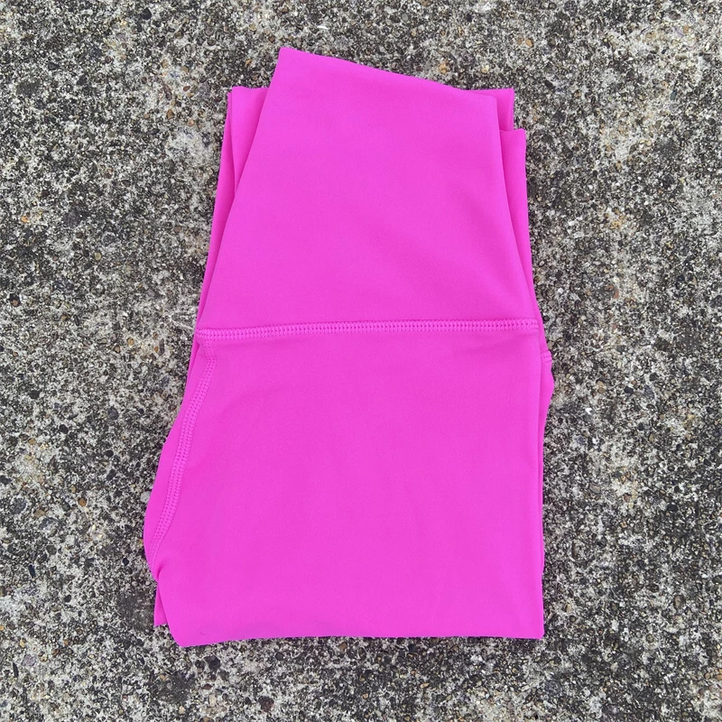 Damskie legginsy sportowe z kieszeniami i wysokim stanem Rhododendron powder