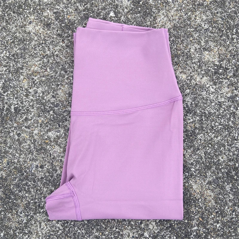 Damskie legginsy sportowe z kieszeniami i wysokim stanem Velvet powder
