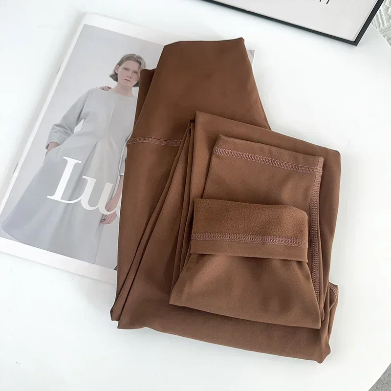 Damskie legginsy sportowe z wysokim stanem Chestnut