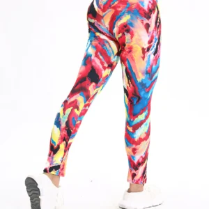 Damskie legginsy sportowe tie-dye z wysokim stanem do jogi i fitnessu Barwienie tie dye