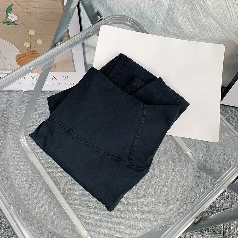 Damskie legginsy do jogi z wysokim stanem szybkoschnące Czarny