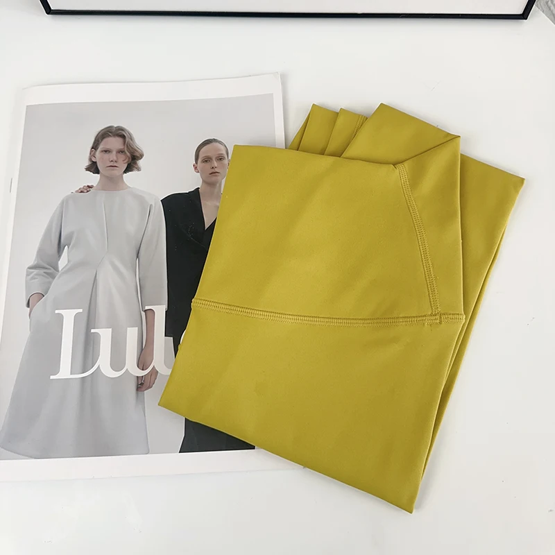 Damskie legginsy do jogi z wysokim stanem szybkoschnące Żółty