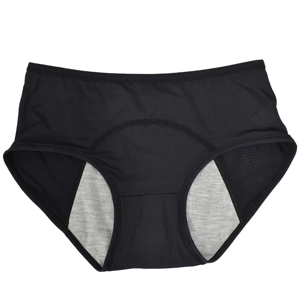 Damskie majtki menstruacyjne wodoodporne plus size Czarny