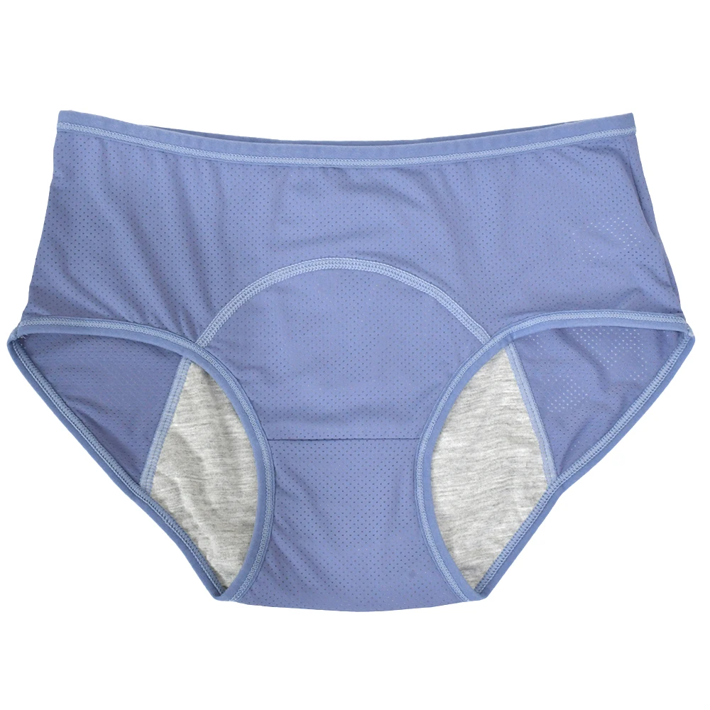 Damskie majtki menstruacyjne wodoodporne plus size Niebieski