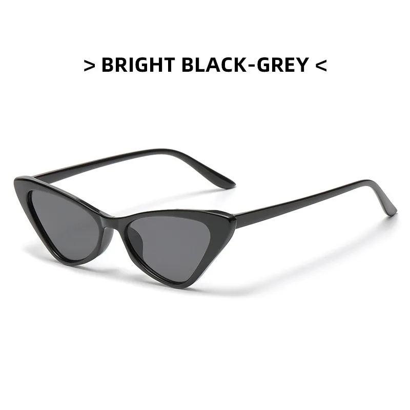 Damskie okulary kocie oko - małe, w stylu retro Czarny