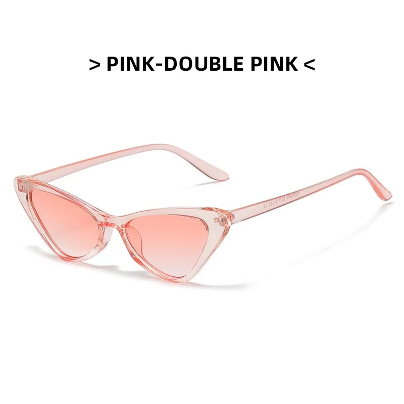 Damskie okulary kocie oko - małe, w stylu retro Różowy
