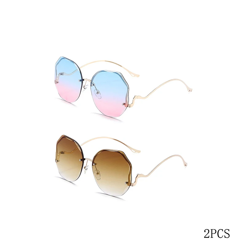 Damskie okulary przeciwsłoneczne kocie oko oversize UV400 Zielony